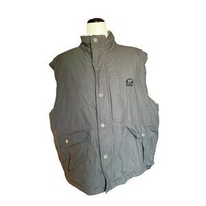 SOREL Men’s XL Down Puffer Vest Gray Outdoor Hiking Camping Quilted Sleeveless